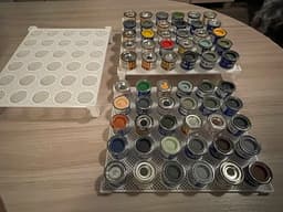 Paint organizer / storage system for Revell cans 3d model