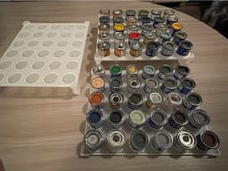 Paint organizer / storage system for Revell cans 3d model