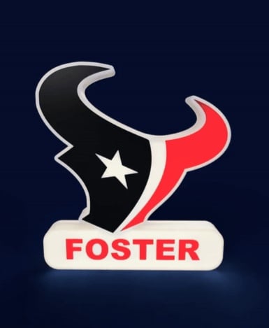 Houston Texans Sign - LED Strip Compatible 3d model