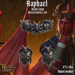 RAPHAEL DEVIL FORM FANTASY ACCESSORIES BALDURS GATE 3 3d model