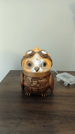 Steampunk Owl Lamp 3d model