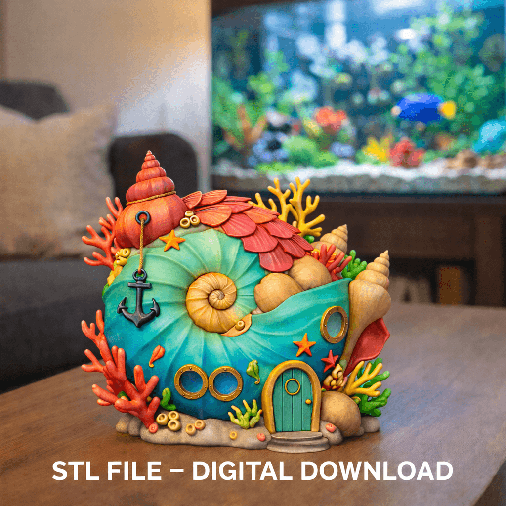 Ocean Shell House – STL File for 3D Printing 3d model
