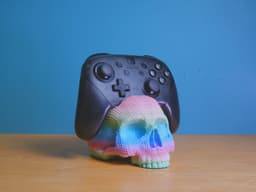 Skull Controller Stands - Smooth and Knitted Textures 3d model