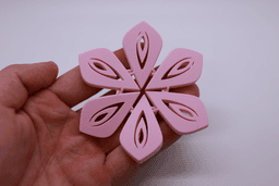Eye Flower Coaster (Articulating) 3d model