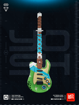 Blue Turtle Fort Guitar 3D Printer STL file 3d model