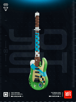 Blue Turtle Fort Guitar 3D Printer STL file 3d model