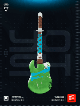 Blue Turtle Fort Guitar 3D Printer STL file 3d model