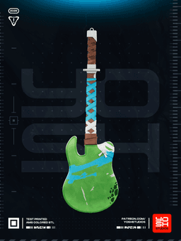 Blue Turtle Fort Guitar 3D Printer STL file 3d model