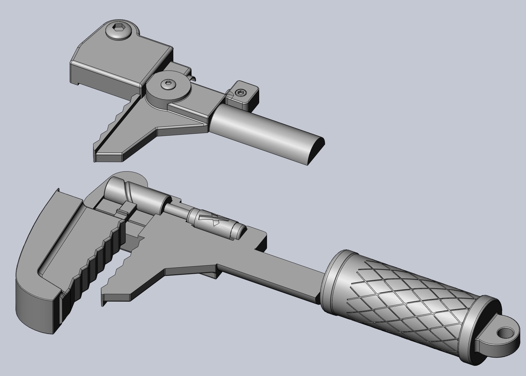 Overwatch Torbjorn Brigitte Wrench Movable 3d model