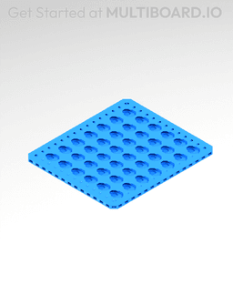 8x7 MU - Point Hole MU - MultiBoard Plate 3d model