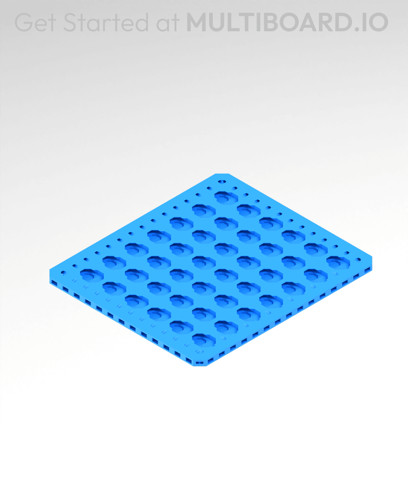 8x7 MU - Point Hole MU - MultiBoard Plate 3d model