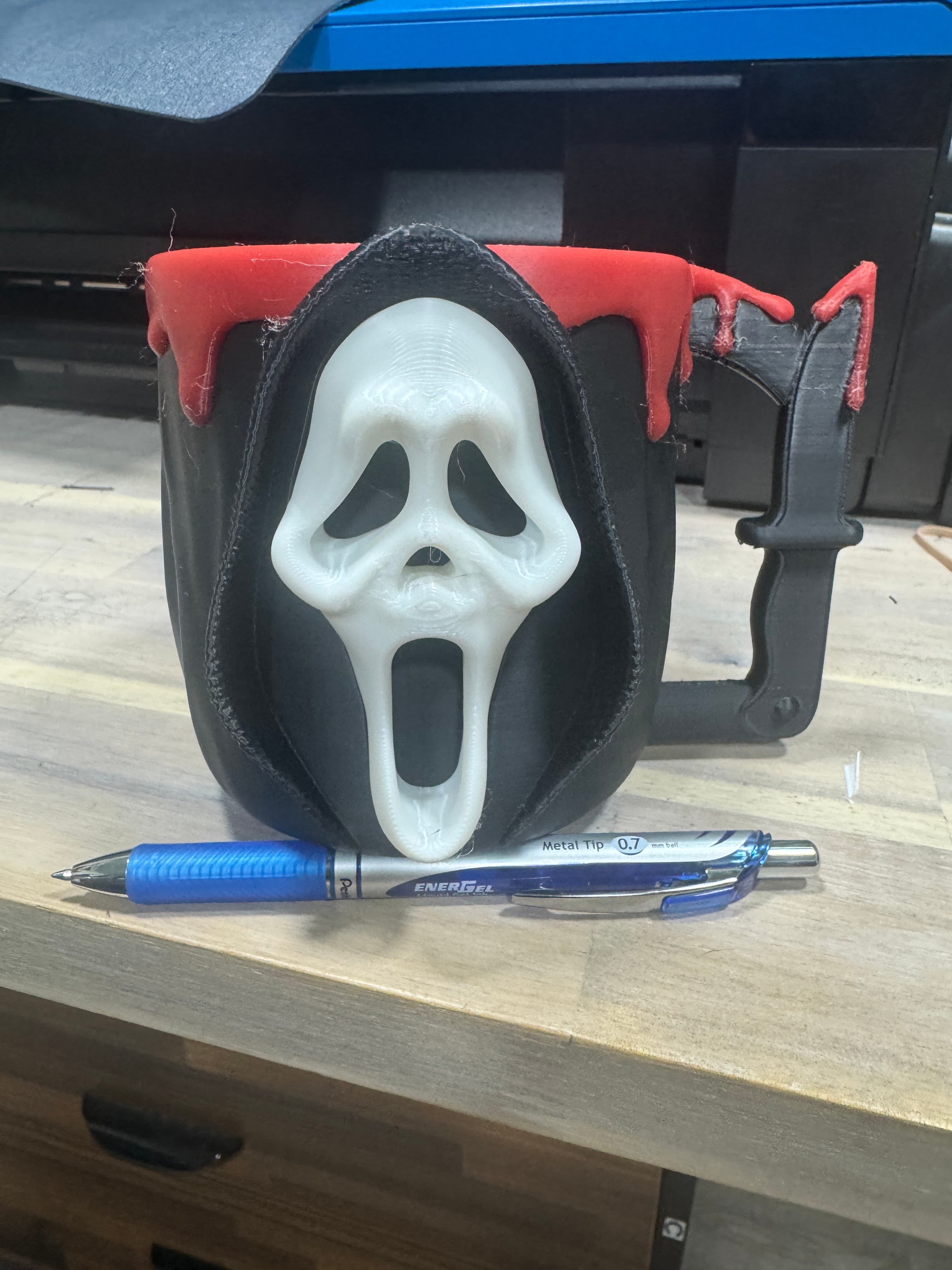 Turned out pretty good. Took about 12hrs using the AMS. I did in fact print print the ghost face separate to cut down on color changes.