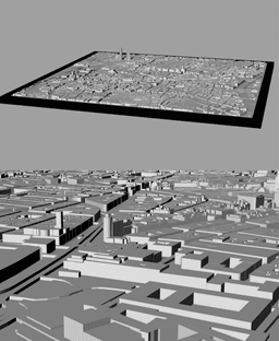 MADRID, Skyline 3d map 3d model
