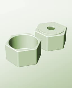 CH128-80-P Stacking pierced module bin for modern home decor 3d model
