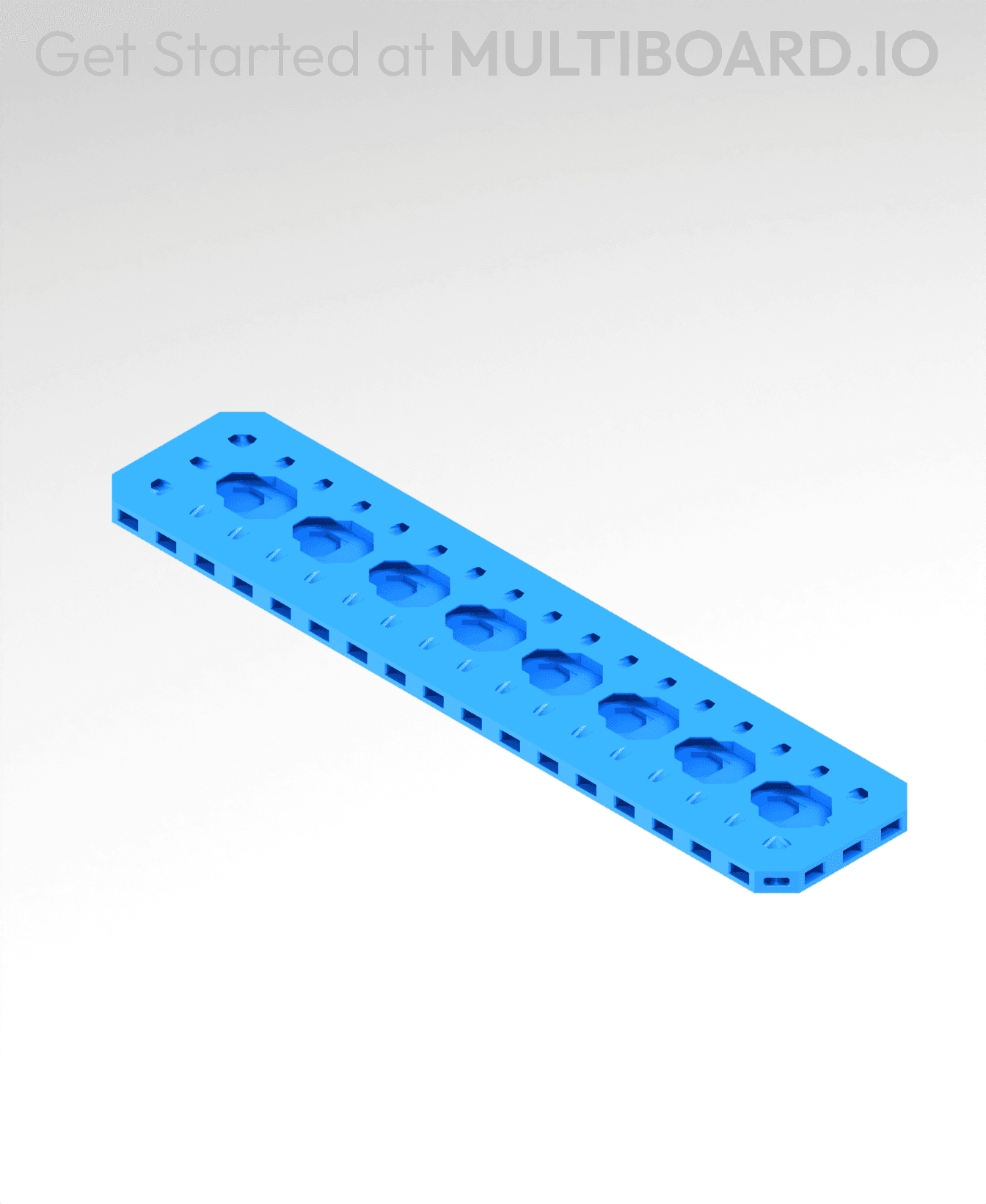 2x9 MU - Point Hole MU - MultiBoard Plate 3d model