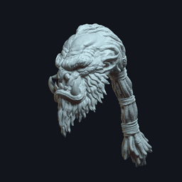 Thornak v2 Action Figure Head 3d model