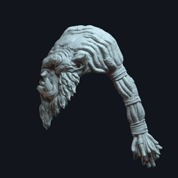 Thornak v2 Action Figure Head 3d model