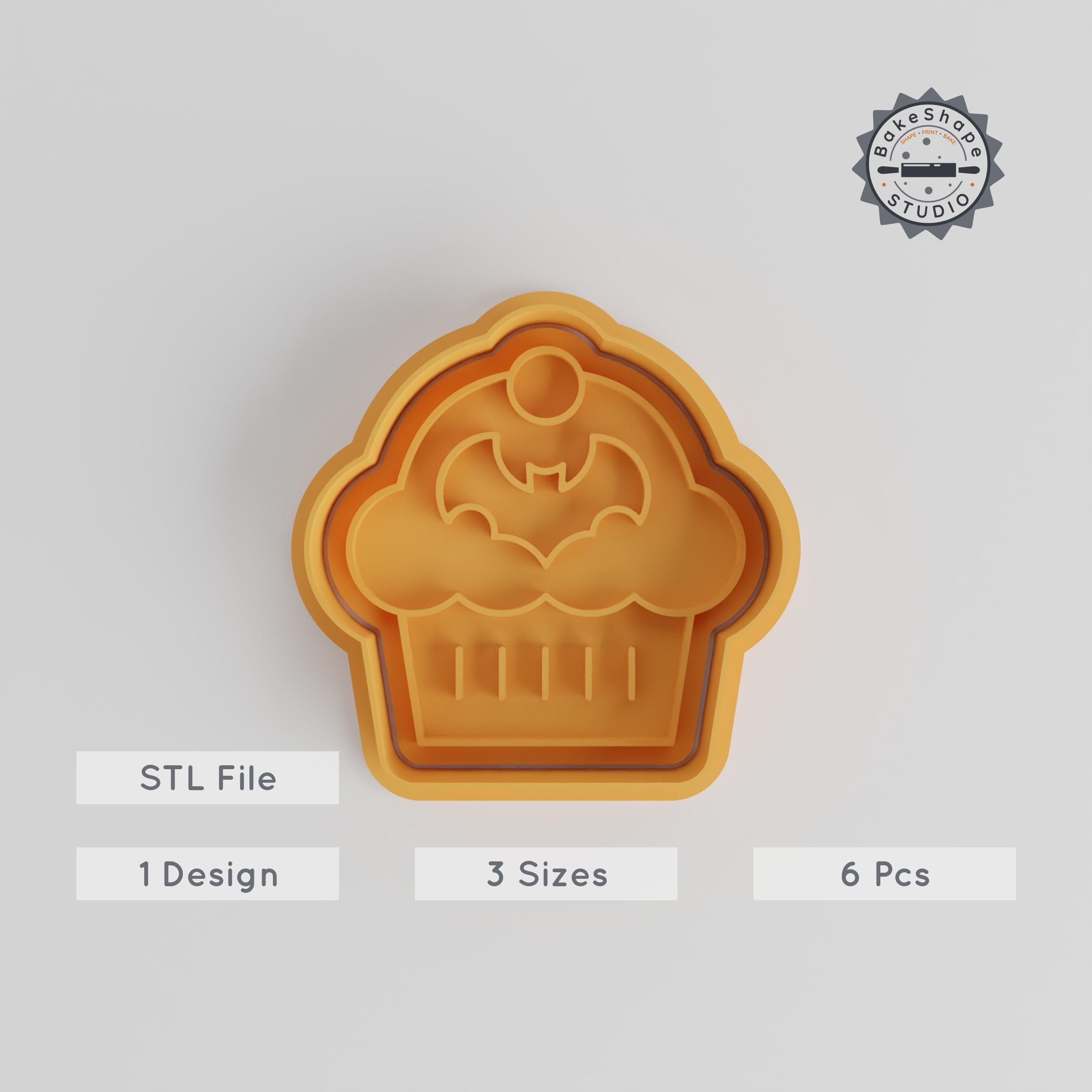 Halloween Food Shape Cutter Stamp Set, Perfect for Cookies & Fondant, 6 Pieces, Small/Medium/Large Sizes PRODUCT_4312 3d model