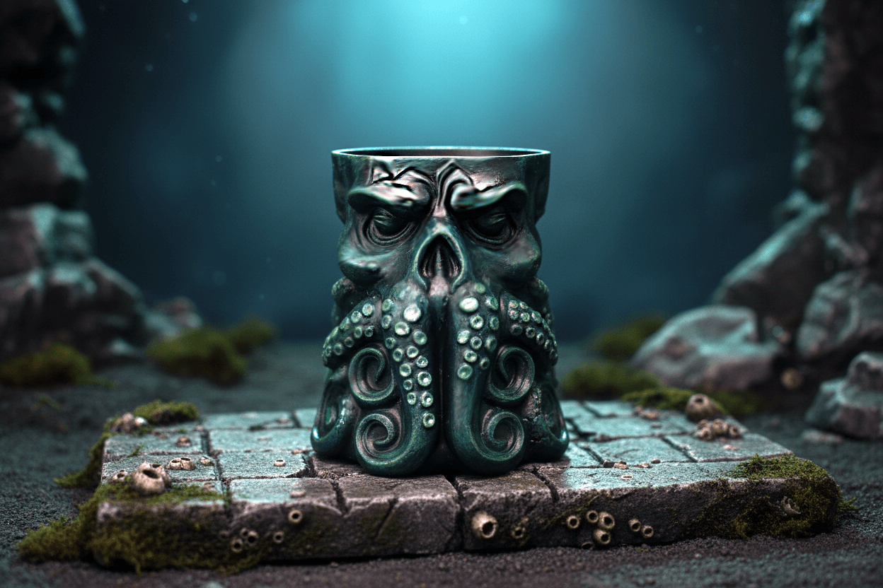 Kraken Octopus Pot | Cthulhu Tentacle Pen Holder 3d model