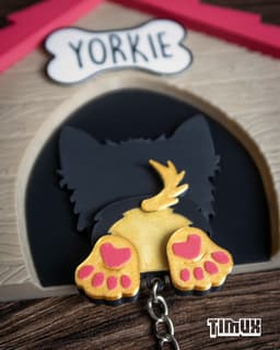 YORKSHIRE TERRIER KEYCHAIN SET 3d model
