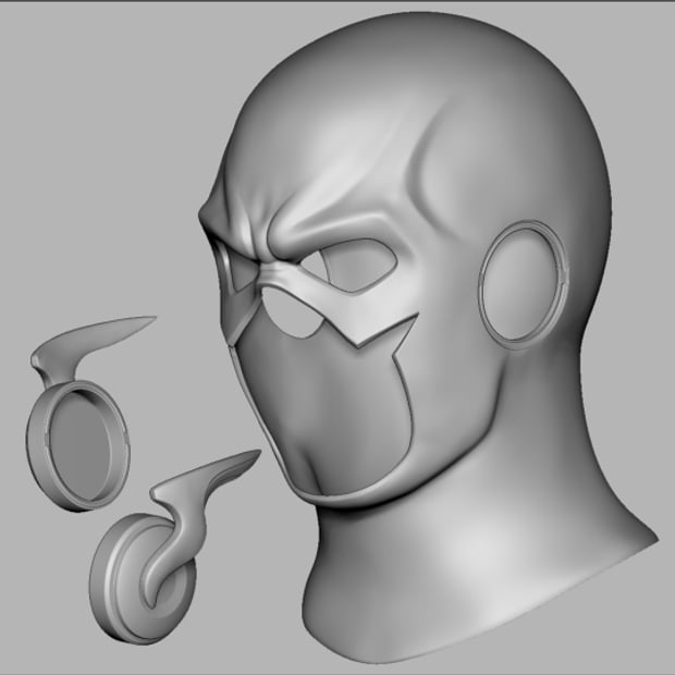 Classic Flash Mask 3D Printer STL File 3d model