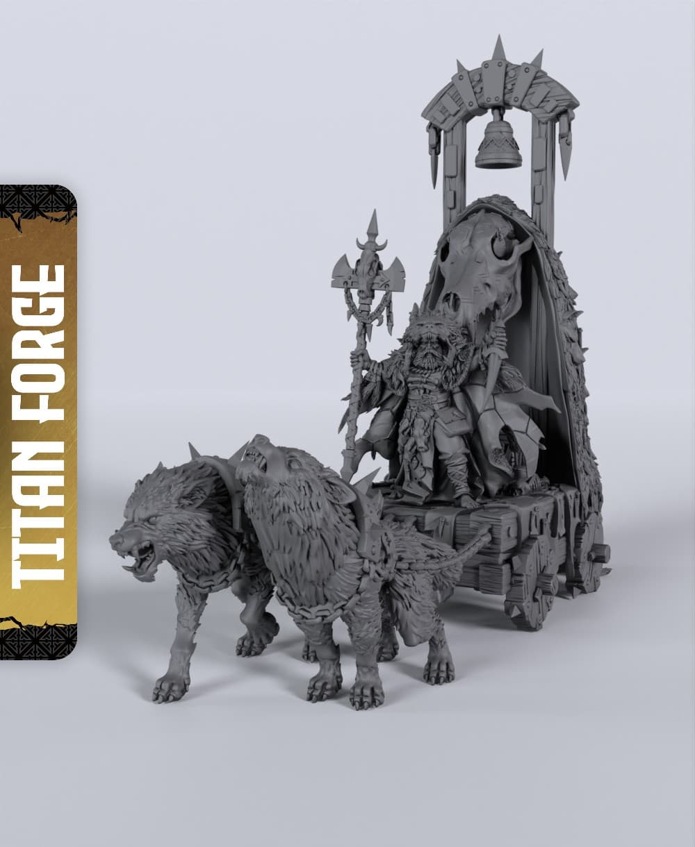 Wolf Order Altar - With Free Dragon - 5e DnD Inspired for RPG and Wargamers 3d model