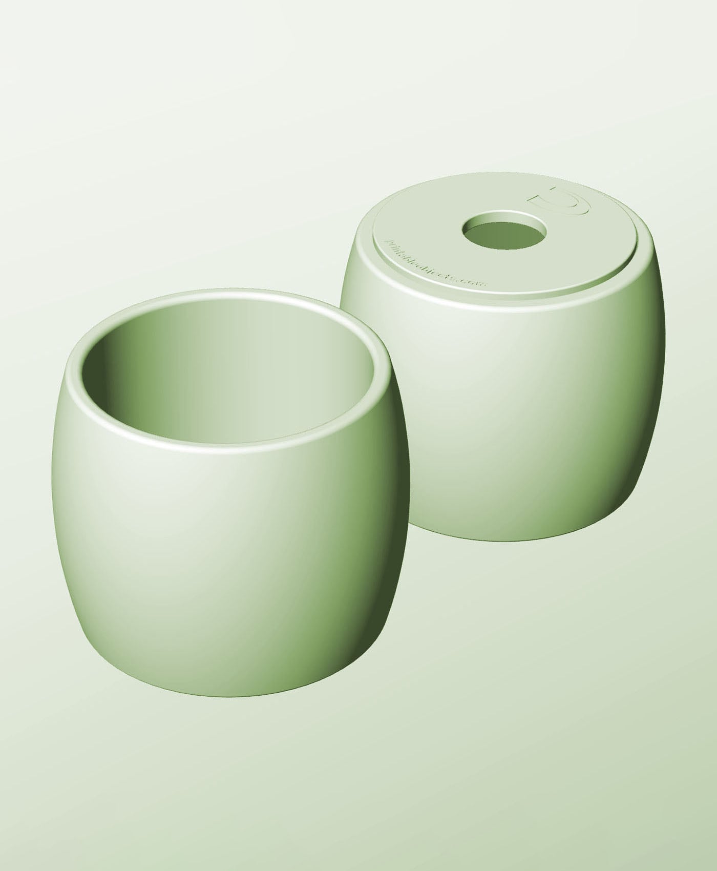 CR128-130-P Modular Stacking pierced container for home decor 3d model