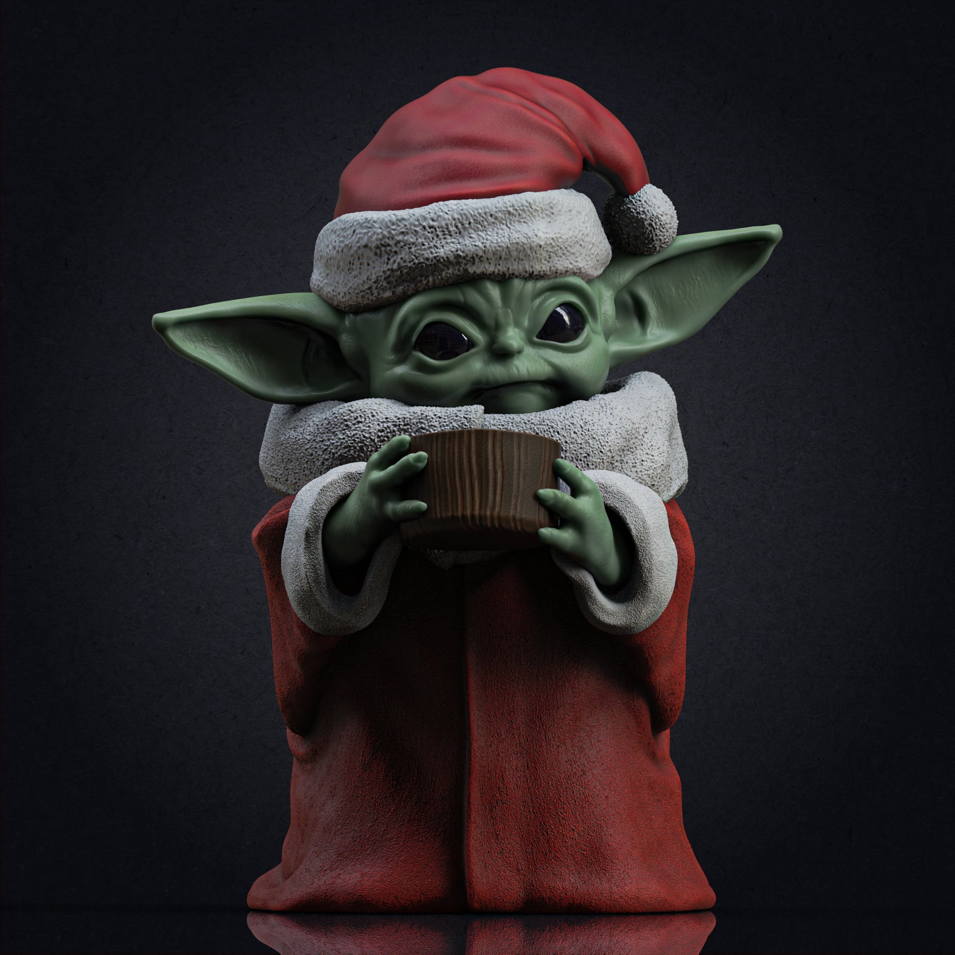 Christmas Grogu (Pre-Supported) 3d model