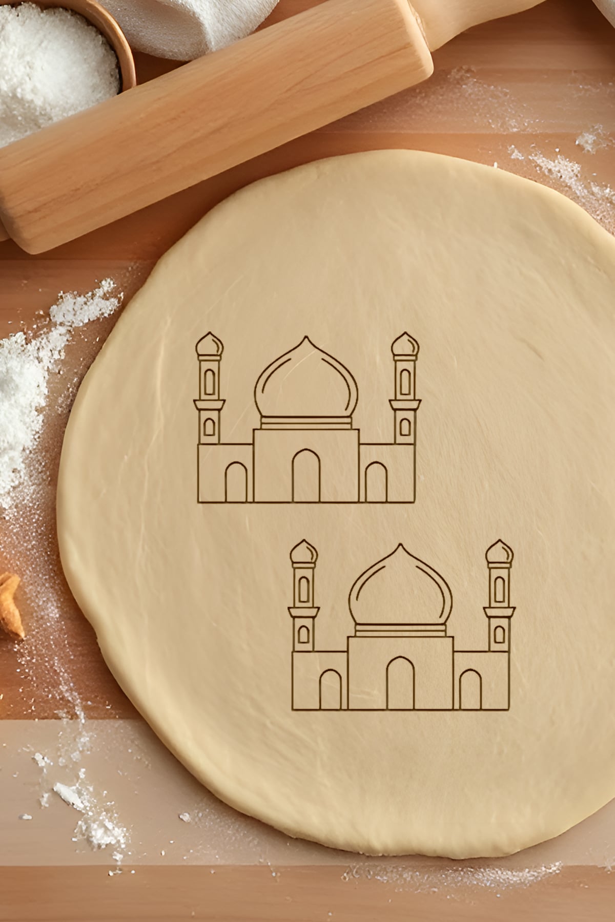 Mosque Cookie Cutter, Biscuit Cutter 3d model