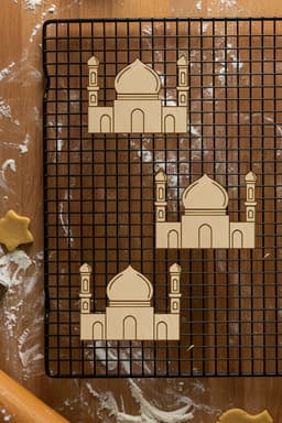 Mosque Cookie Cutter, Biscuit Cutter 3d model