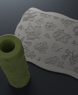 Texture Rollers - Spring Flowers 3d model