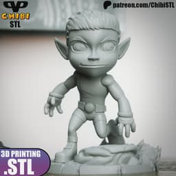 Beast Boy Chibi STL for 3D Printing ChibiSTL 3DXM 3d model