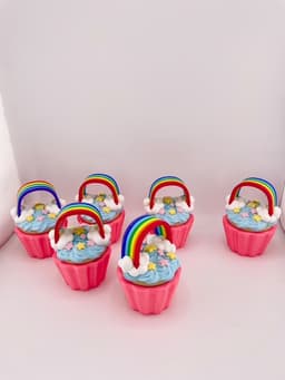 Cupcake Container -Rainbow 3d model