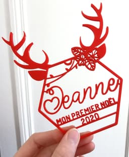 Customizable deer Christmas ball 3d model