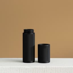 Ribbed Pencil Travel Case (Threaded Lid) 3d model