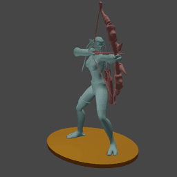 Female Jungle Troll Hunter v2.0 3d model