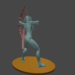 Female Jungle Troll Hunter v2.0 3d model