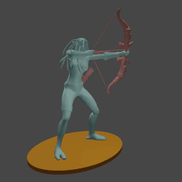 Female Jungle Troll Hunter v2.0 3d model