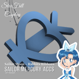 Mercury Rabbit Ribbon Cosplay Accessories 3d model