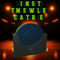 Minnesota Timberwolves Coaster Set (NBA) 3d model