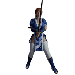 Japanese Warrior Woman 3D Character Model v2.0 3d model