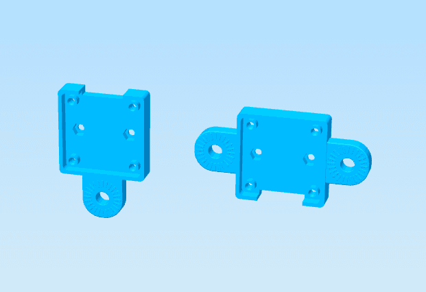 RPi HQ Camera with articulating tab attachments 3d model