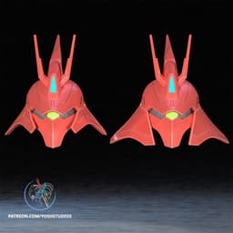 Mecha Villain MSN-04 Helmet 3MF File STL 3d model