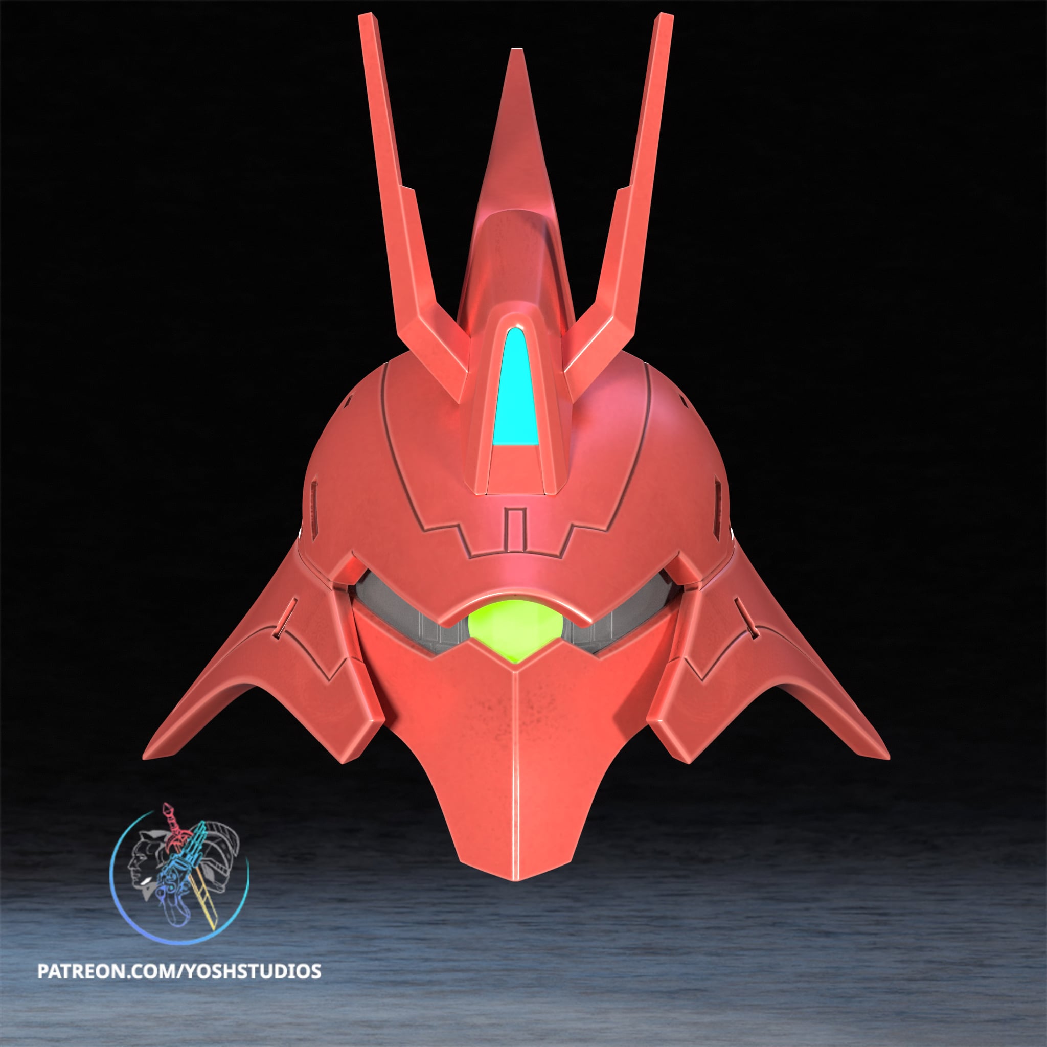 Mecha Villain MSN-04 Helmet 3MF File STL 3d model