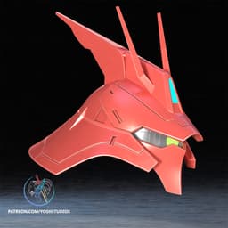 Mecha Villain MSN-04 Helmet 3MF File STL 3d model