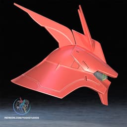 Mecha Villain MSN-04 Helmet 3MF File STL 3d model