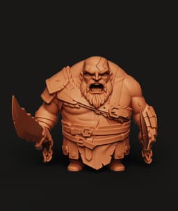 Stylized War God Multi-Color 3MF | Gaming Fan Art | Bambu Ready 3d model