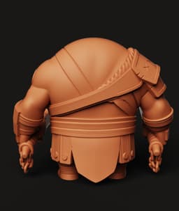 Stylized War God Multi-Color 3MF | Gaming Fan Art | Bambu Ready 3d model