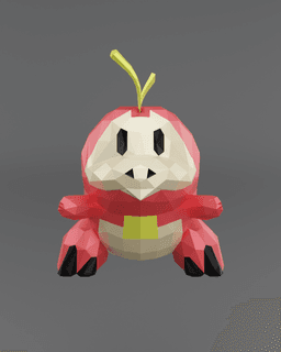 Low Poly Fuecoco - Fan Art 3d model
