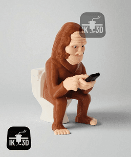 Bigfoot Scroll and Log Figurine Collectible 3d model